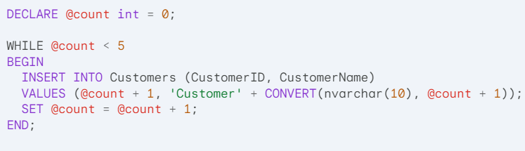 Control Flow Statements