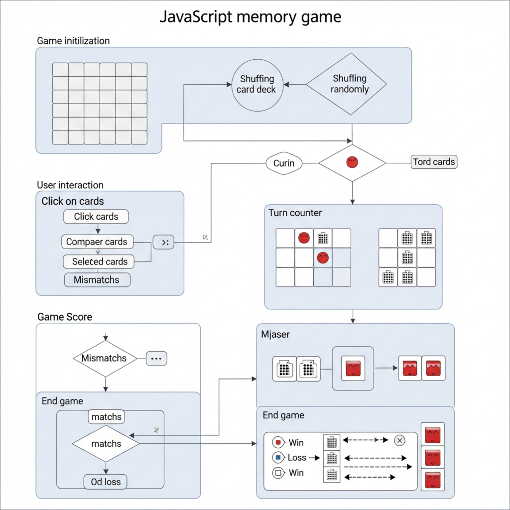 JavaScript Memory Game Flow Diagram 1