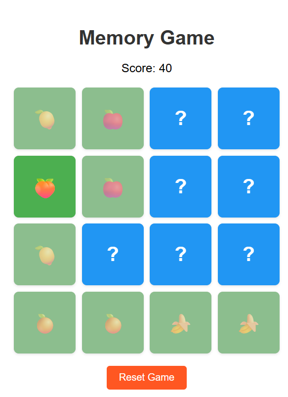 JavaScript Memory Game