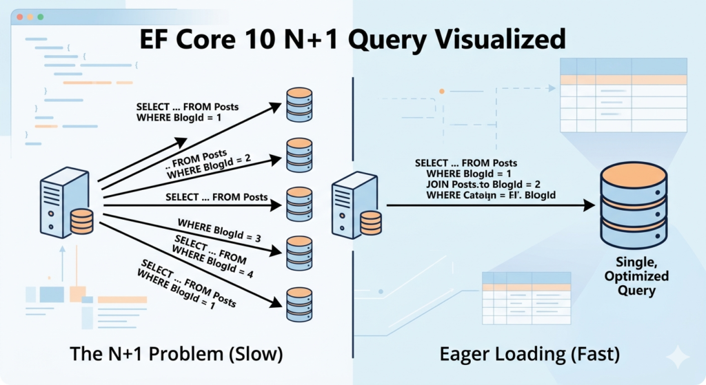 EF Core 10 Performance: Fixing 5 Common Slow Query Traps 1 EF Core 10 Performance