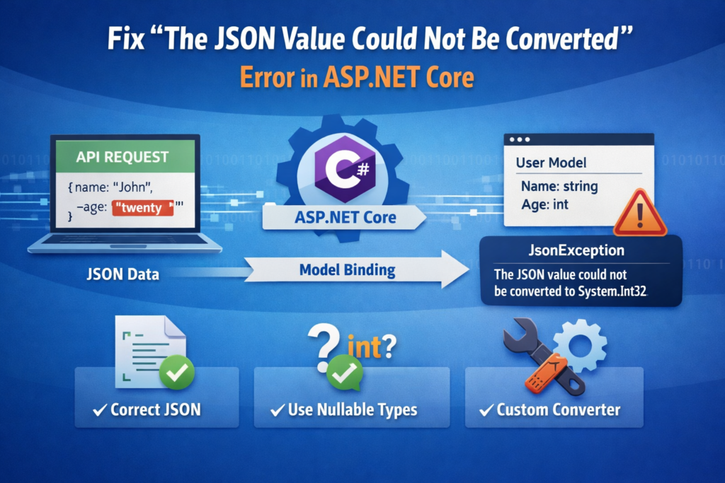 The JSON value could not be converted ASP.NET Core