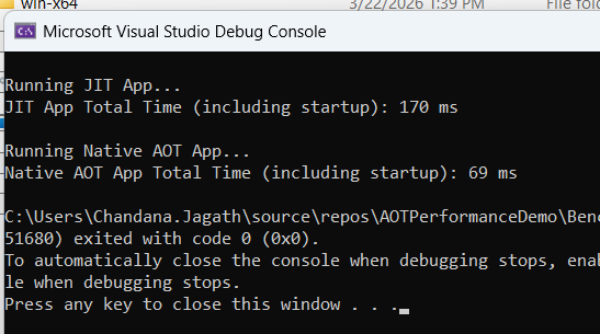 Native AOT in .NET 10: Everything for C# Developers 2 Result of .NET 10 Performance: JIT vs Native AOT