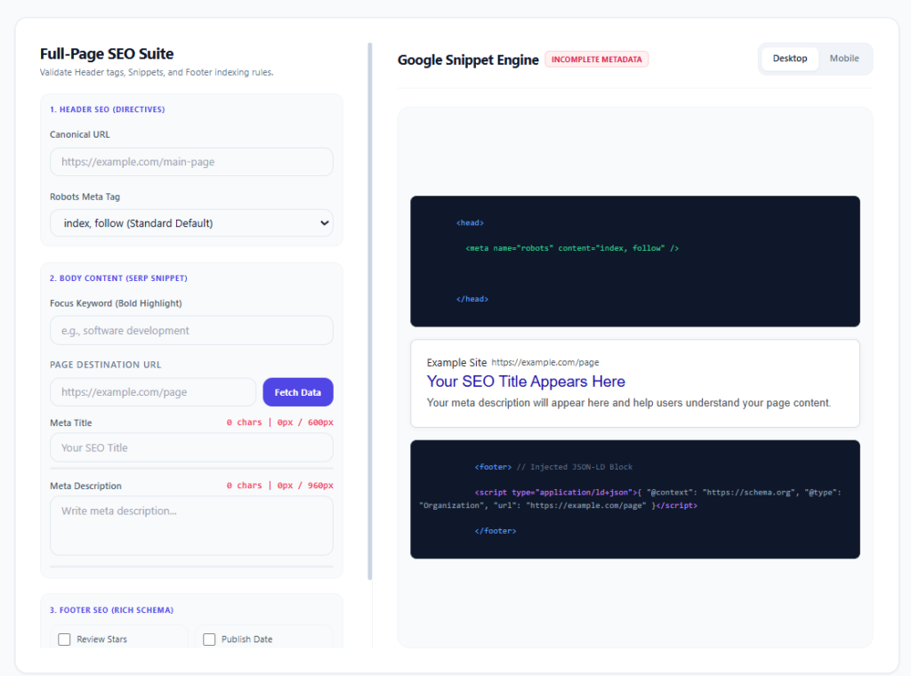 Free SERP Preview Tool